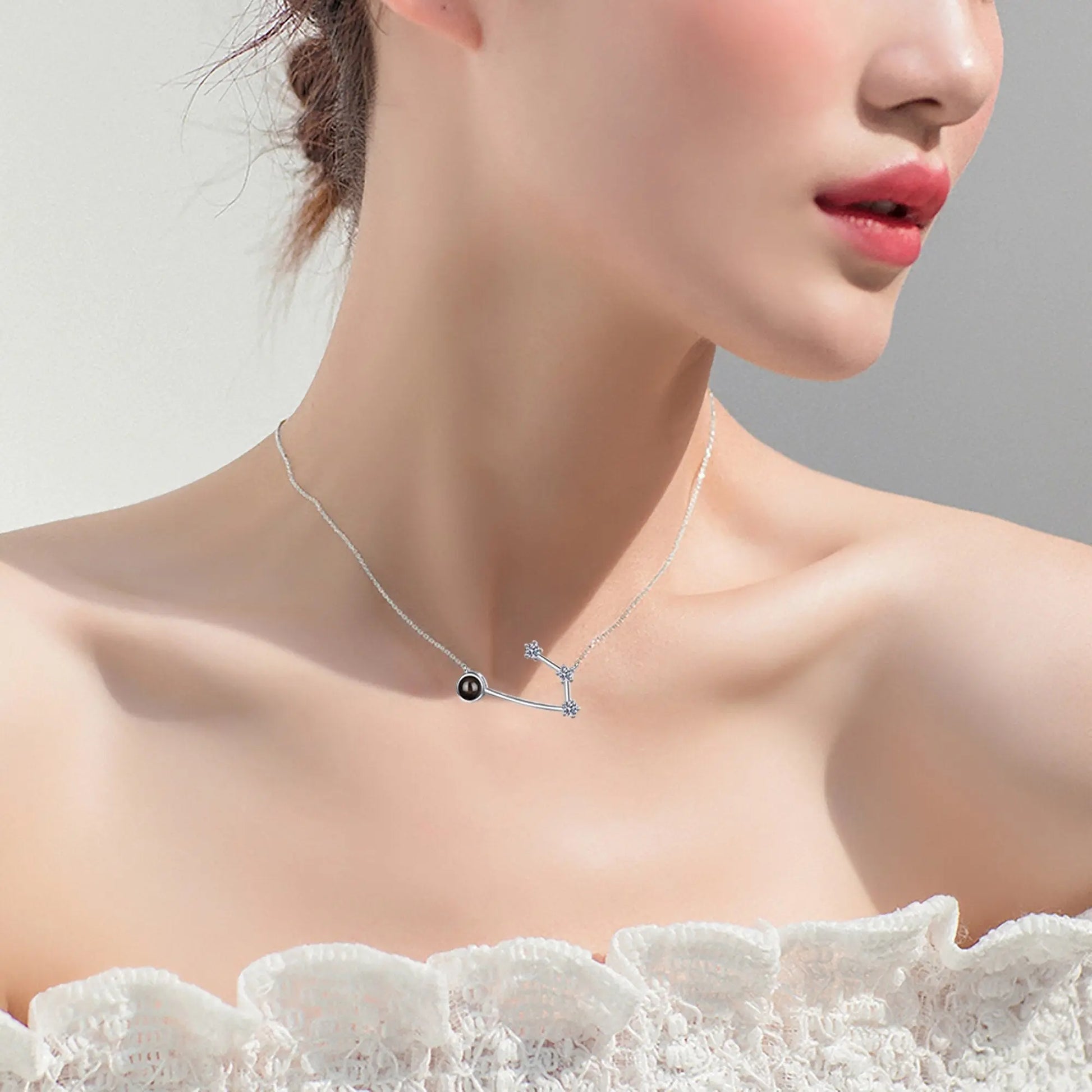 Personalized 12 Constellations Projection Necklace Customized Color Photo Pendant Jewelry Gifts nowadaysfashion
