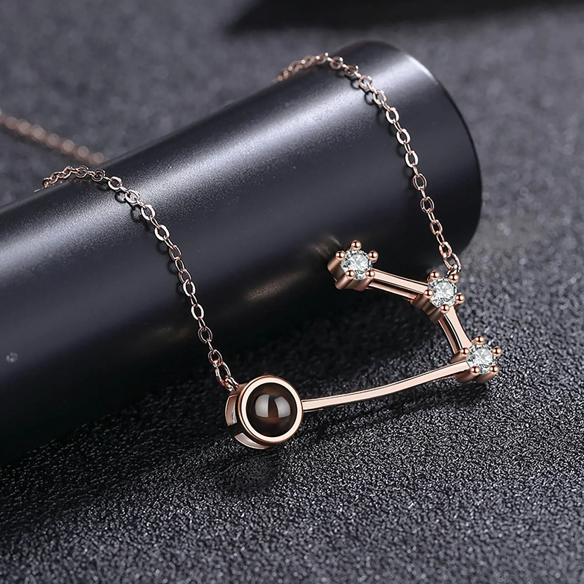Personalized 12 Constellations Projection Necklace Customized Color Photo Pendant Jewelry Gifts nowadaysfashion