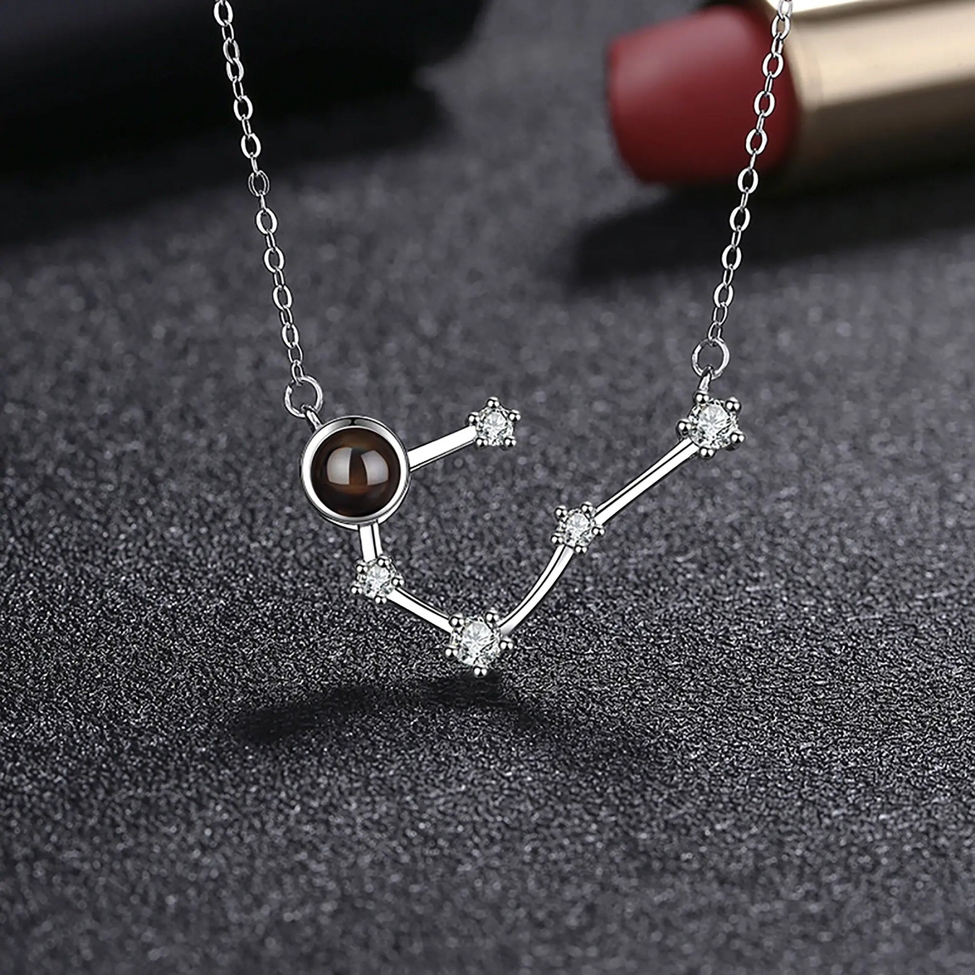 Personalized 12 Constellations Projection Necklace Customized Color Photo Pendant Jewelry Gifts nowadaysfashion