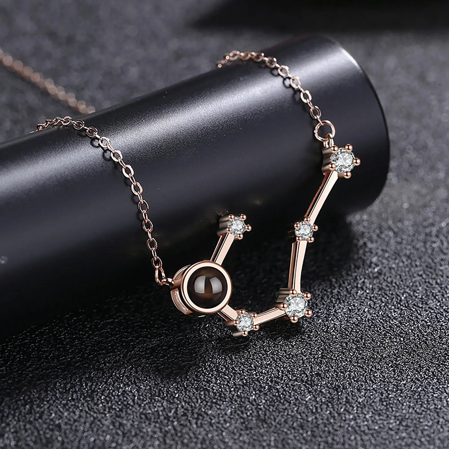 Personalized 12 Constellations Projection Necklace Customized Color Photo Pendant Jewelry Gifts nowadaysfashion