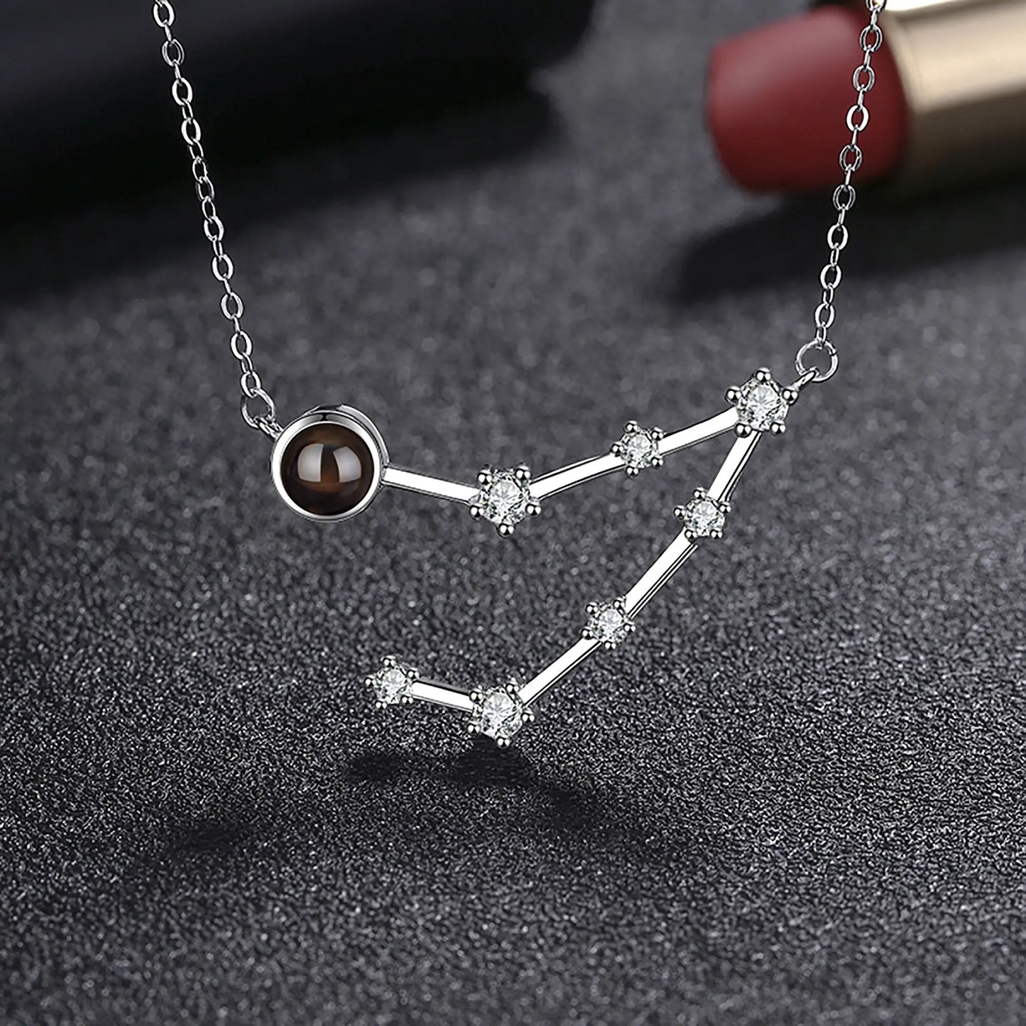 Personalized 12 Constellations Projection Necklace Customized Color Photo Pendant Jewelry Gifts nowadaysfashion