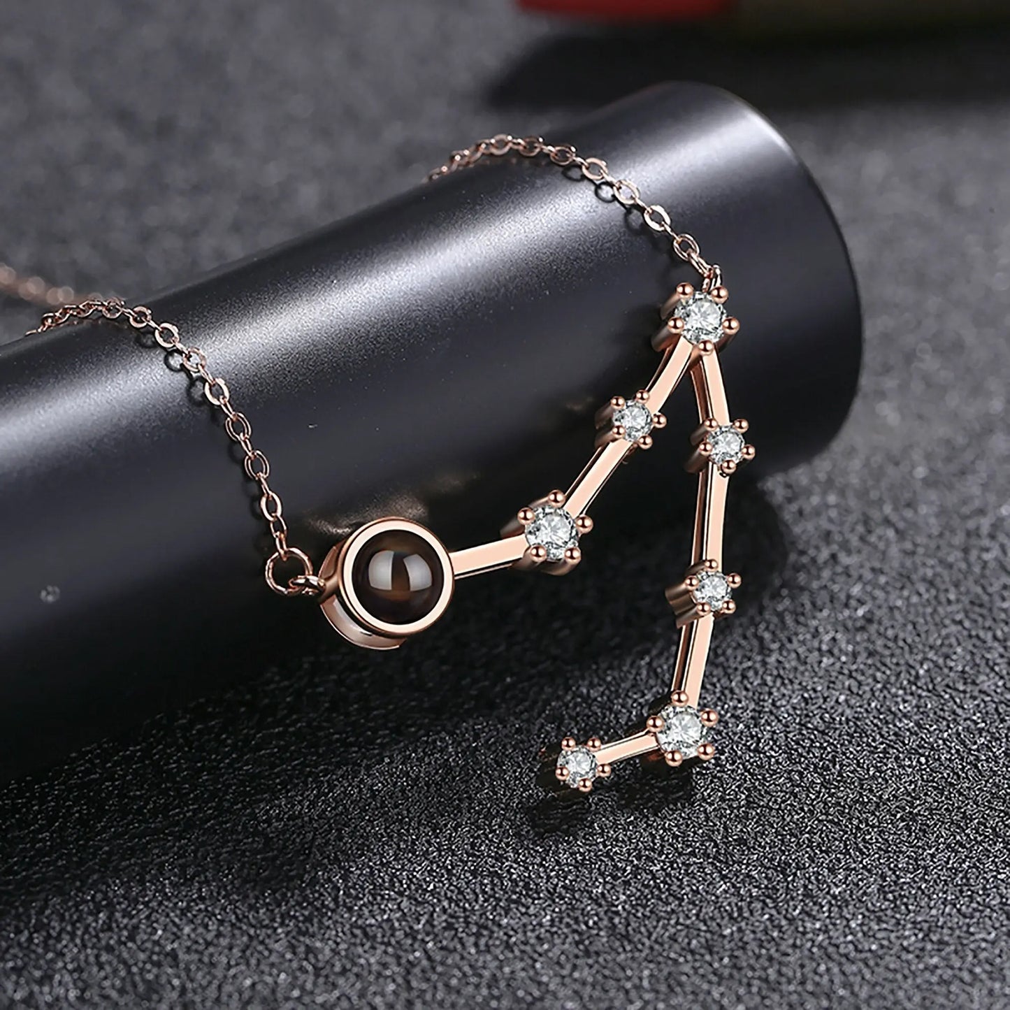 Personalized 12 Constellations Projection Necklace Customized Color Photo Pendant Jewelry Gifts nowadaysfashion