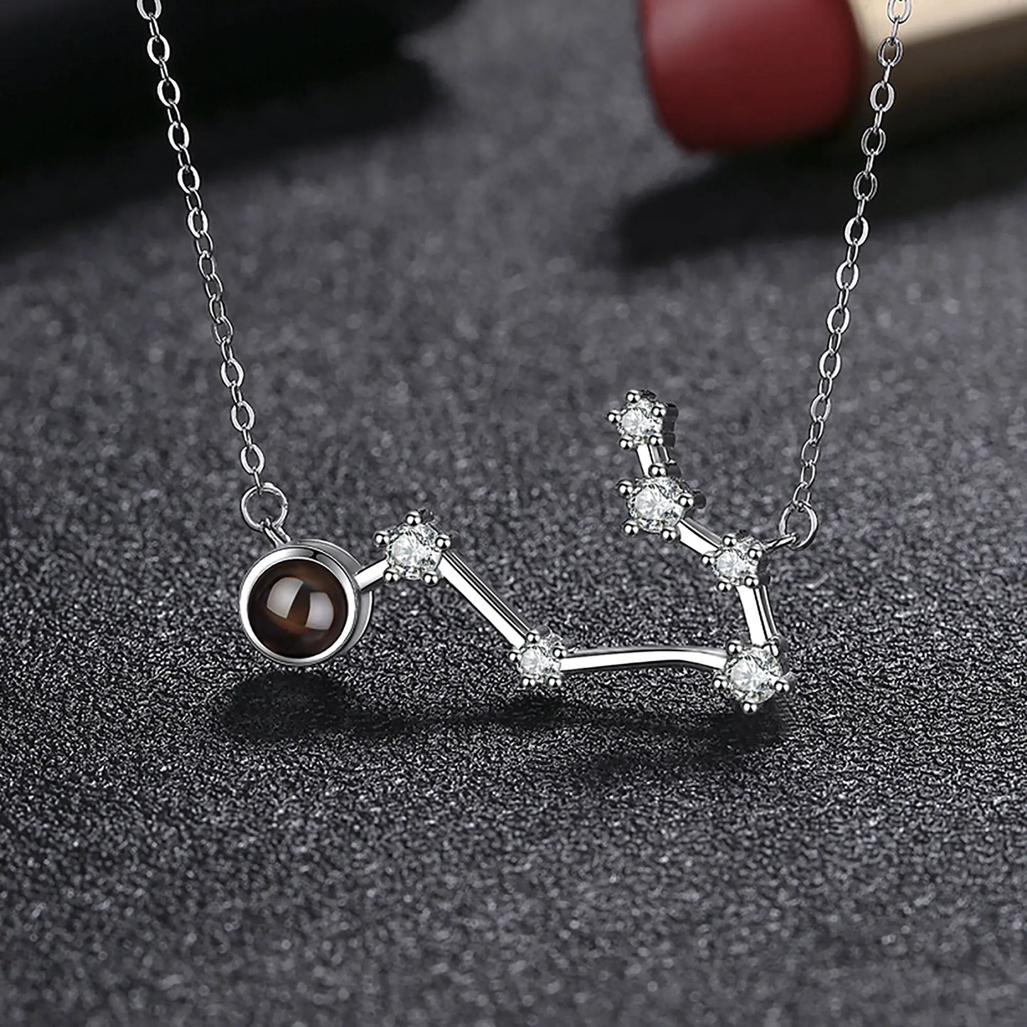 Personalized 12 Constellations Projection Necklace Customized Color Photo Pendant Jewelry Gifts nowadaysfashion