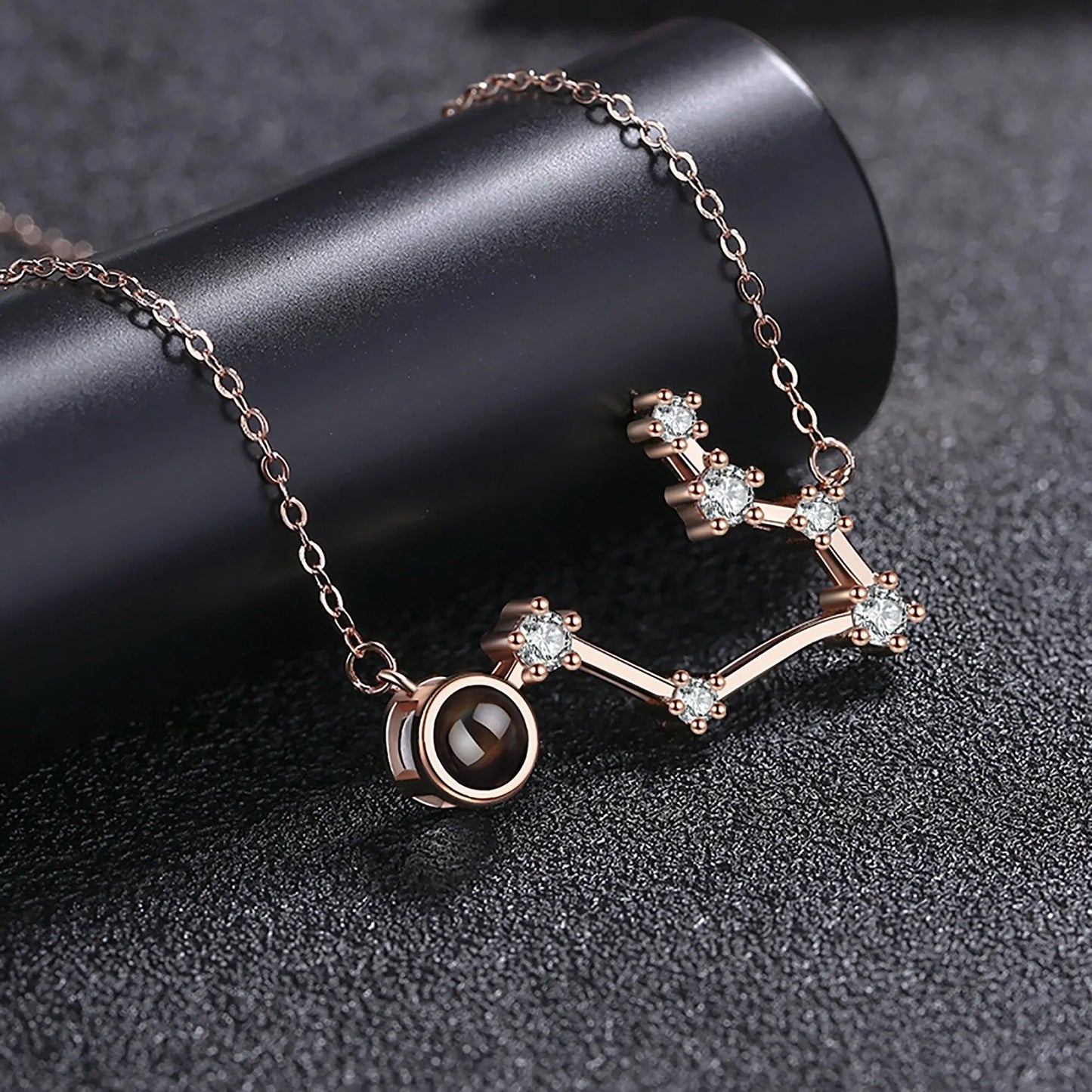 Personalized 12 Constellations Projection Necklace Customized Color Photo Pendant Jewelry Gifts nowadaysfashion