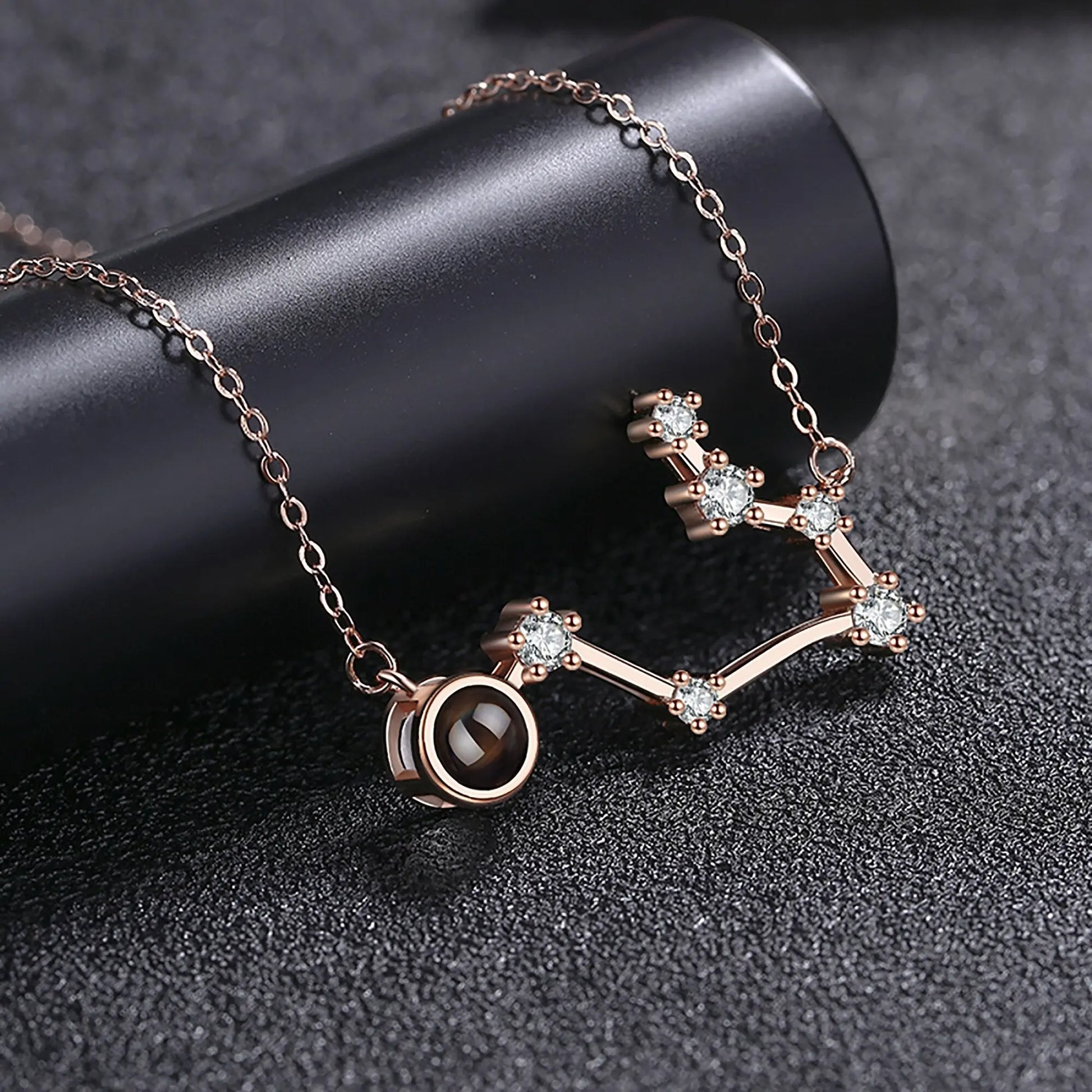 Personalized 12 Constellations Projection Necklace Customized Color Photo Pendant Jewelry Gifts nowadaysfashion
