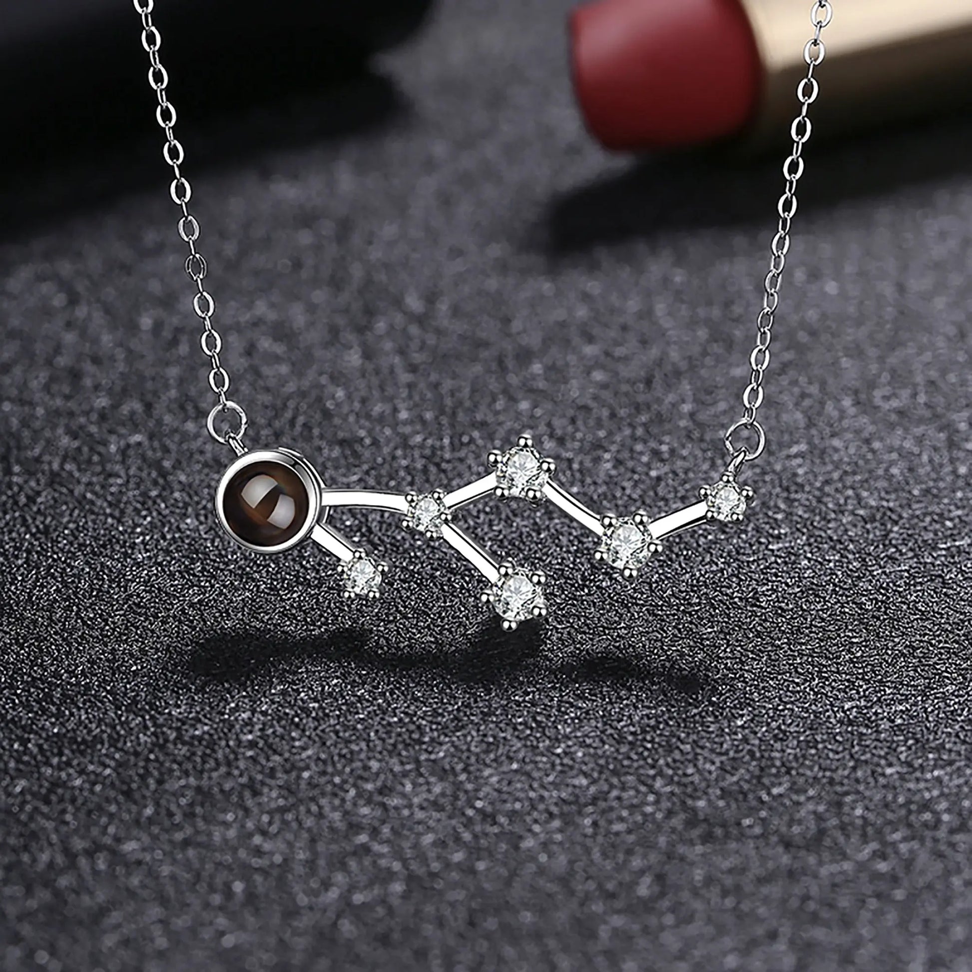 Personalized 12 Constellations Projection Necklace Customized Color Photo Pendant Jewelry Gifts nowadaysfashion