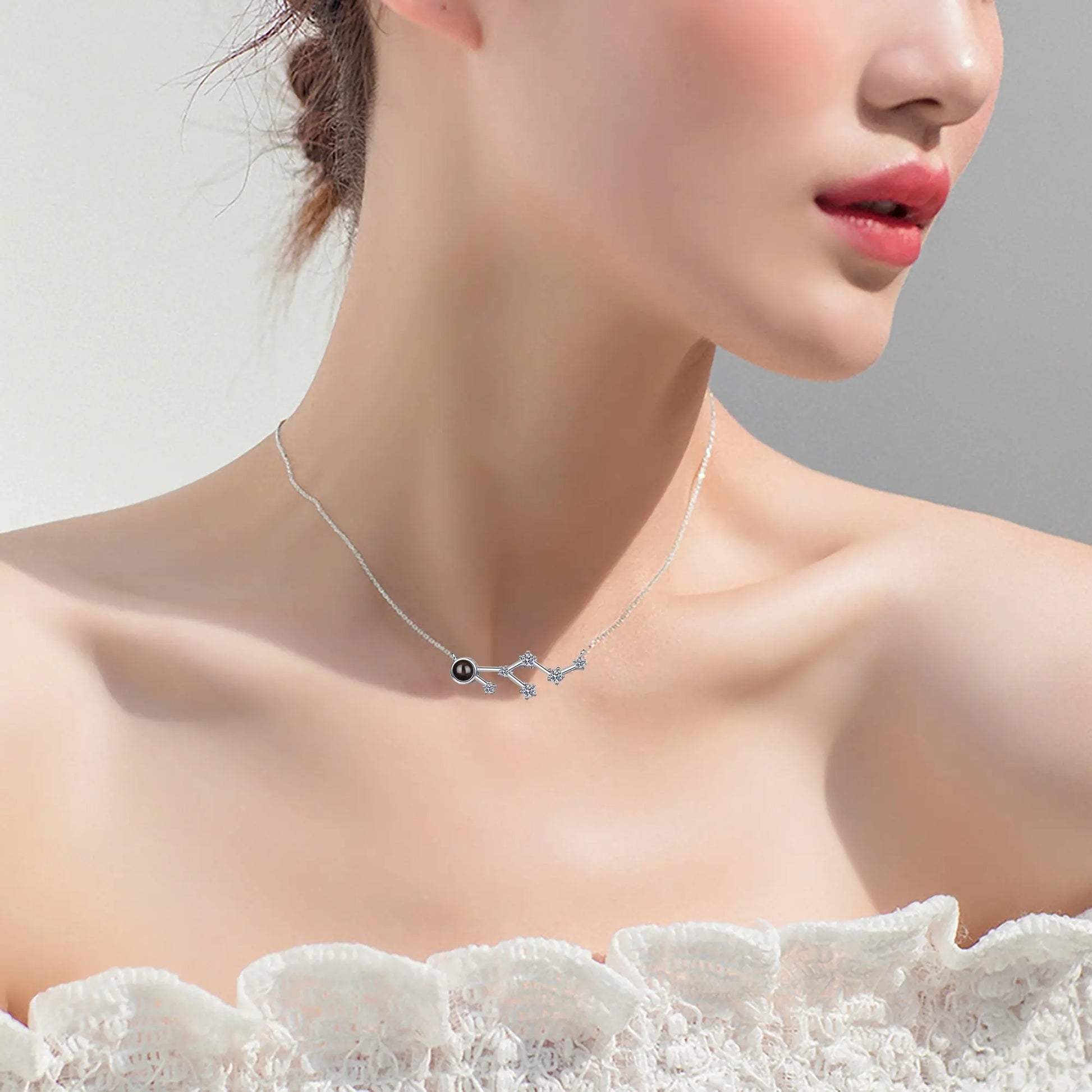 Personalized 12 Constellations Projection Necklace Customized Color Photo Pendant Jewelry Gifts nowadaysfashion
