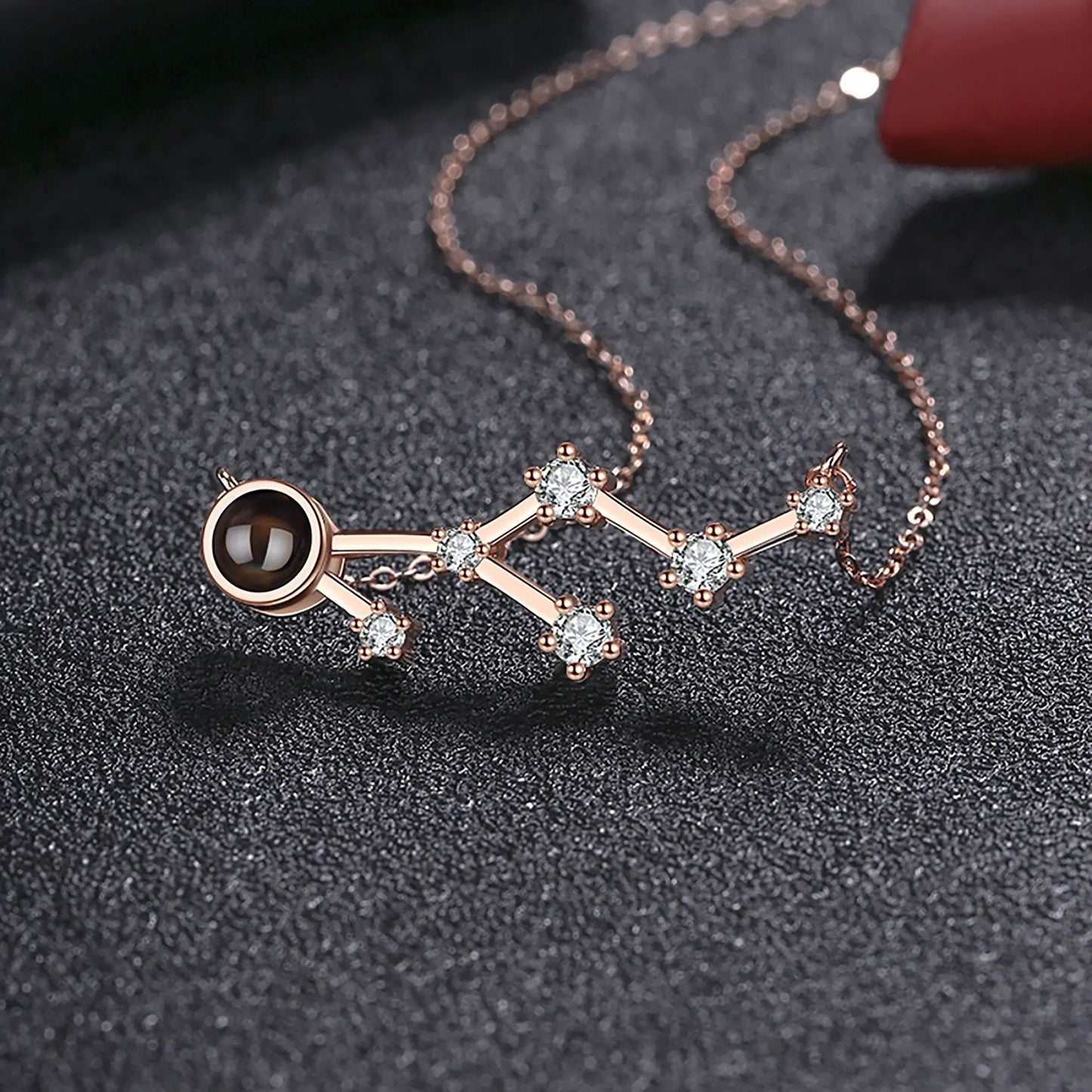Personalized 12 Constellations Projection Necklace Customized Color Photo Pendant Jewelry Gifts nowadaysfashion