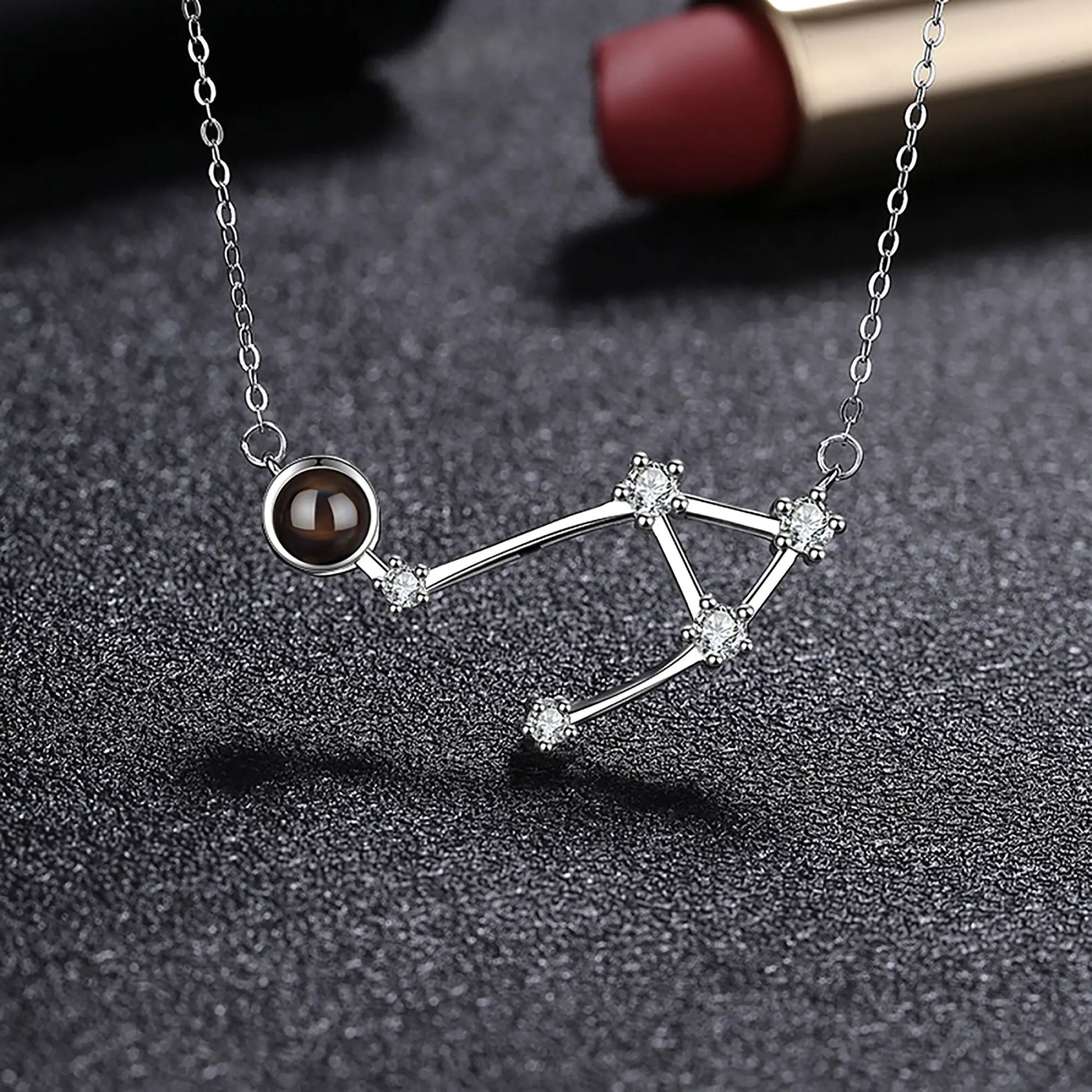 Personalized 12 Constellations Projection Necklace Customized Color Photo Pendant Jewelry Gifts nowadaysfashion