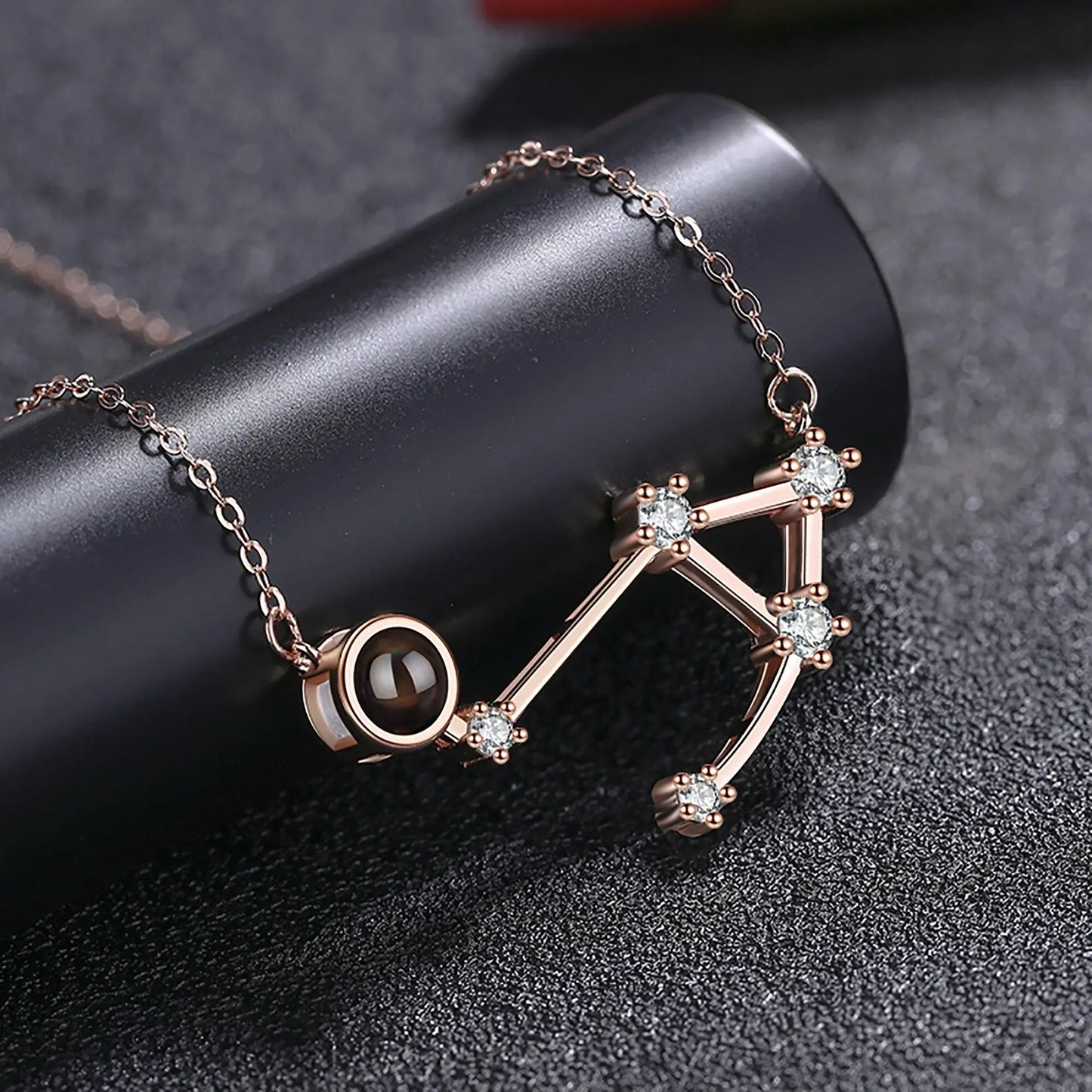 Personalized 12 Constellations Projection Necklace Customized Color Photo Pendant Jewelry Gifts nowadaysfashion