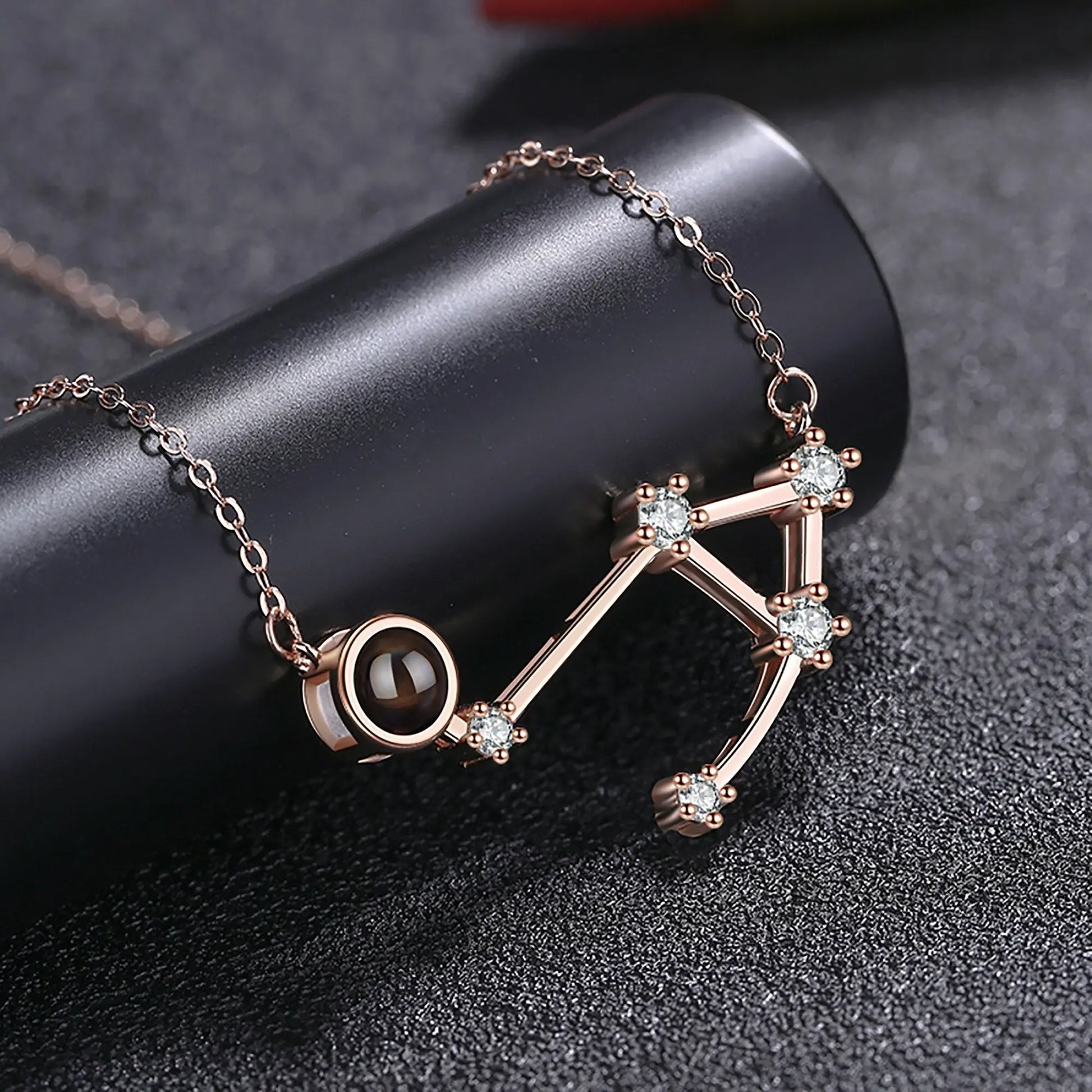 Personalized 12 Constellations Projection Necklace Customized Color Photo Pendant Jewelry Gifts nowadaysfashion