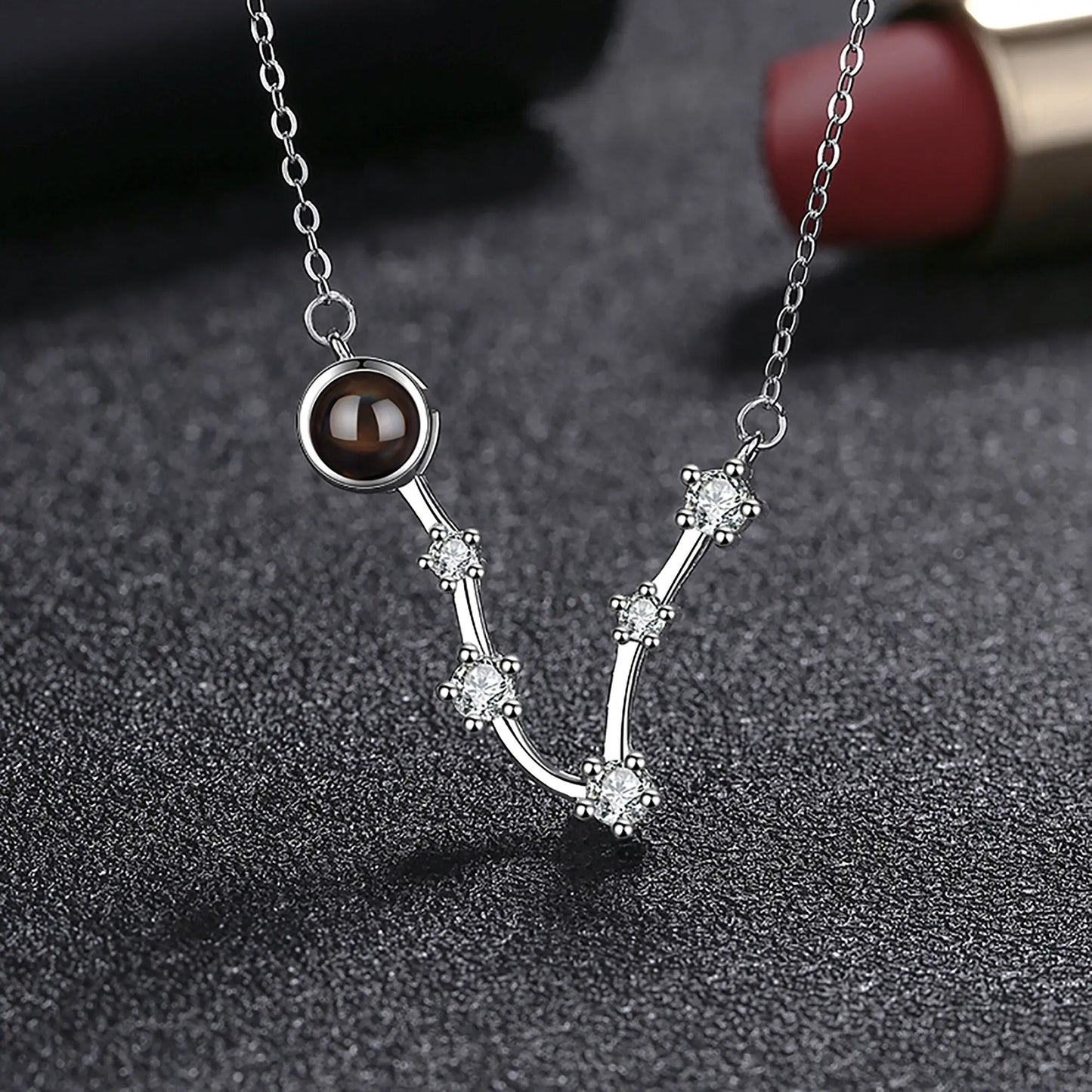 Personalized 12 Constellations Projection Necklace Customized Color Photo Pendant Jewelry Gifts nowadaysfashion
