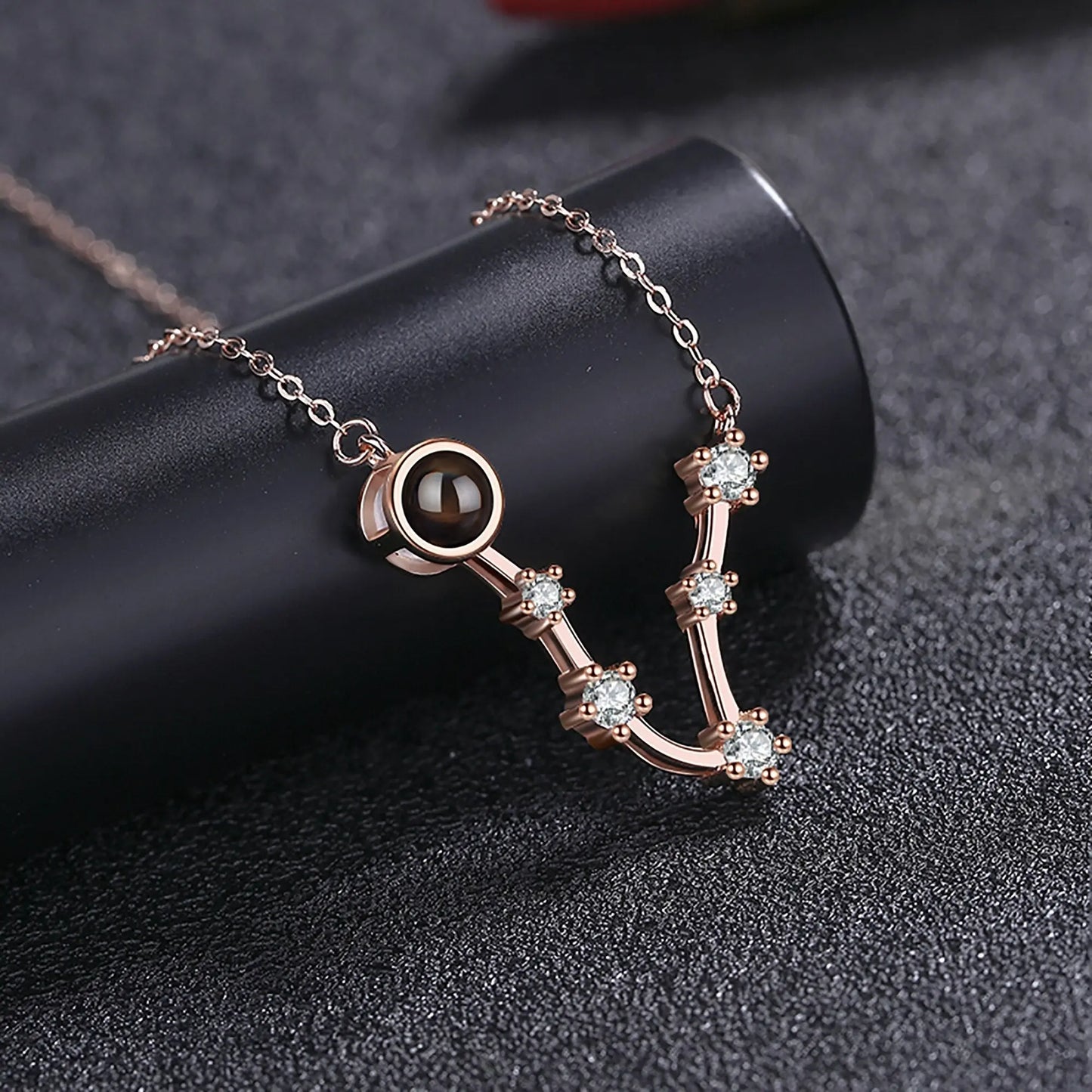 Personalized 12 Constellations Projection Necklace Customized Color Photo Pendant Jewelry Gifts nowadaysfashion
