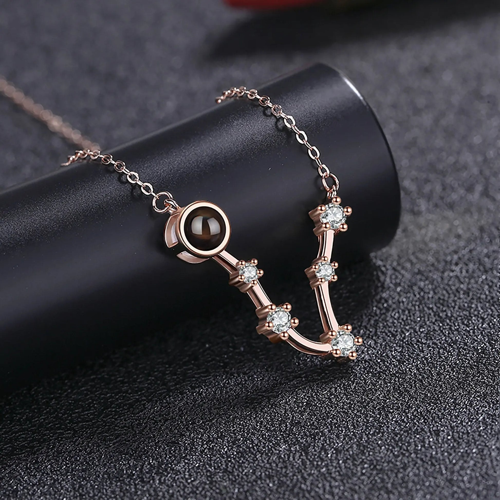 Personalized 12 Constellations Projection Necklace Customized Color Photo Pendant Jewelry Gifts nowadaysfashion