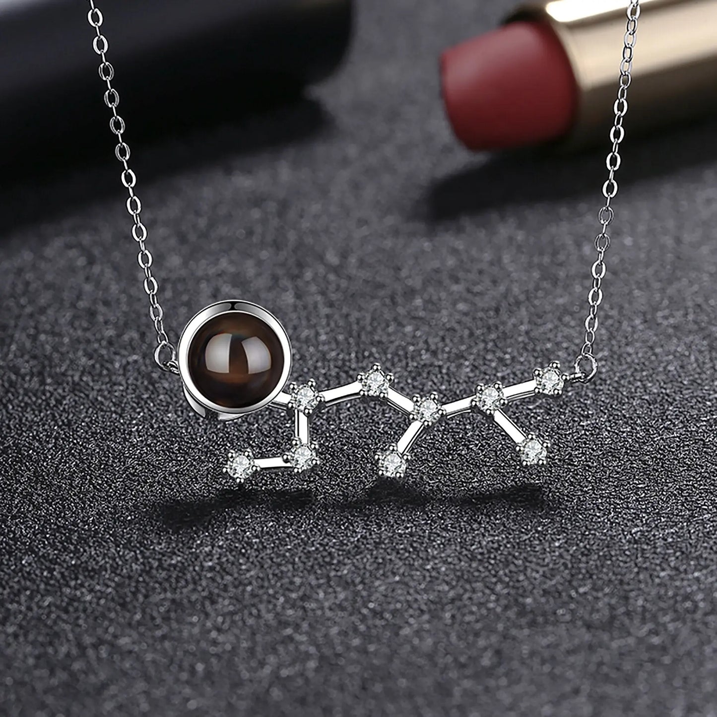 Personalized 12 Constellations Projection Necklace Customized Color Photo Pendant Jewelry Gifts nowadaysfashion