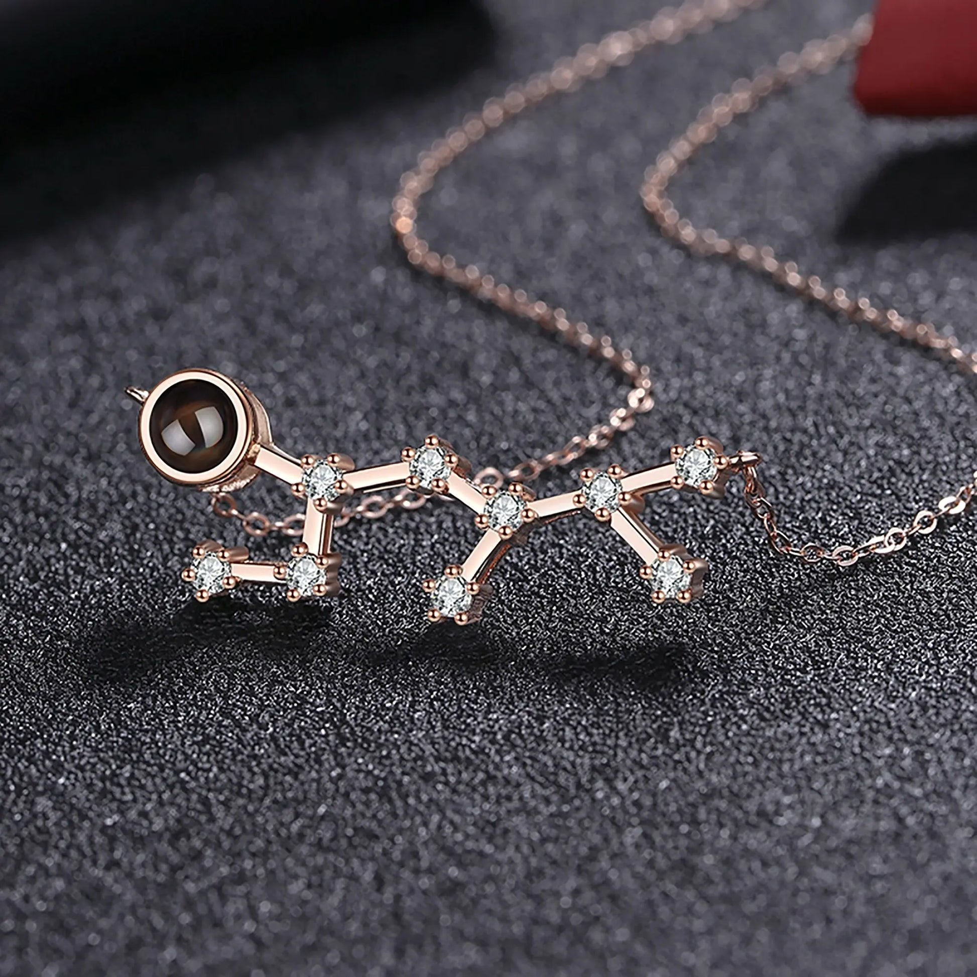 Personalized 12 Constellations Projection Necklace Customized Color Photo Pendant Jewelry Gifts nowadaysfashion