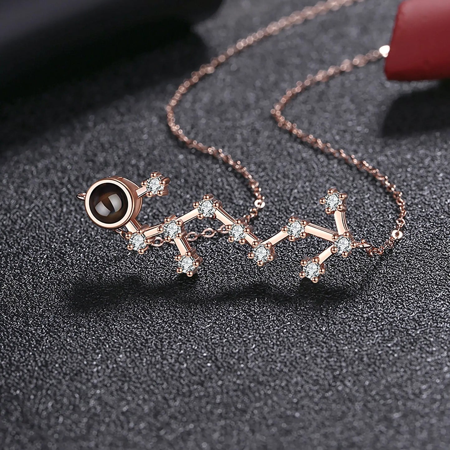 Personalized 12 Constellations Projection Necklace Customized Color Photo Pendant Jewelry Gifts nowadaysfashion