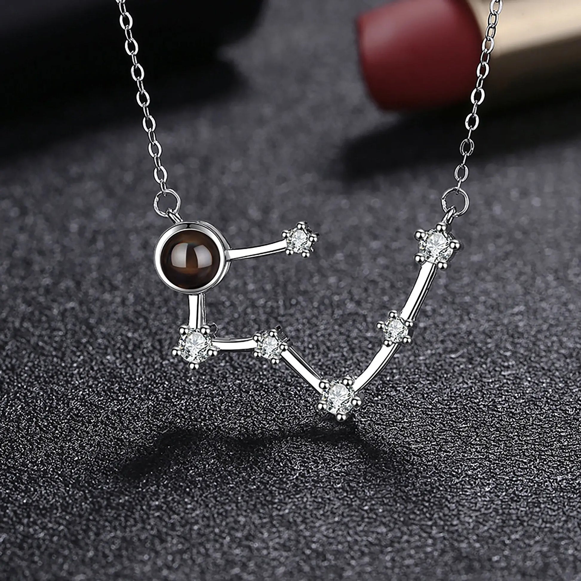 Personalized 12 Constellations Projection Necklace Customized Color Photo Pendant Jewelry Gifts nowadaysfashion
