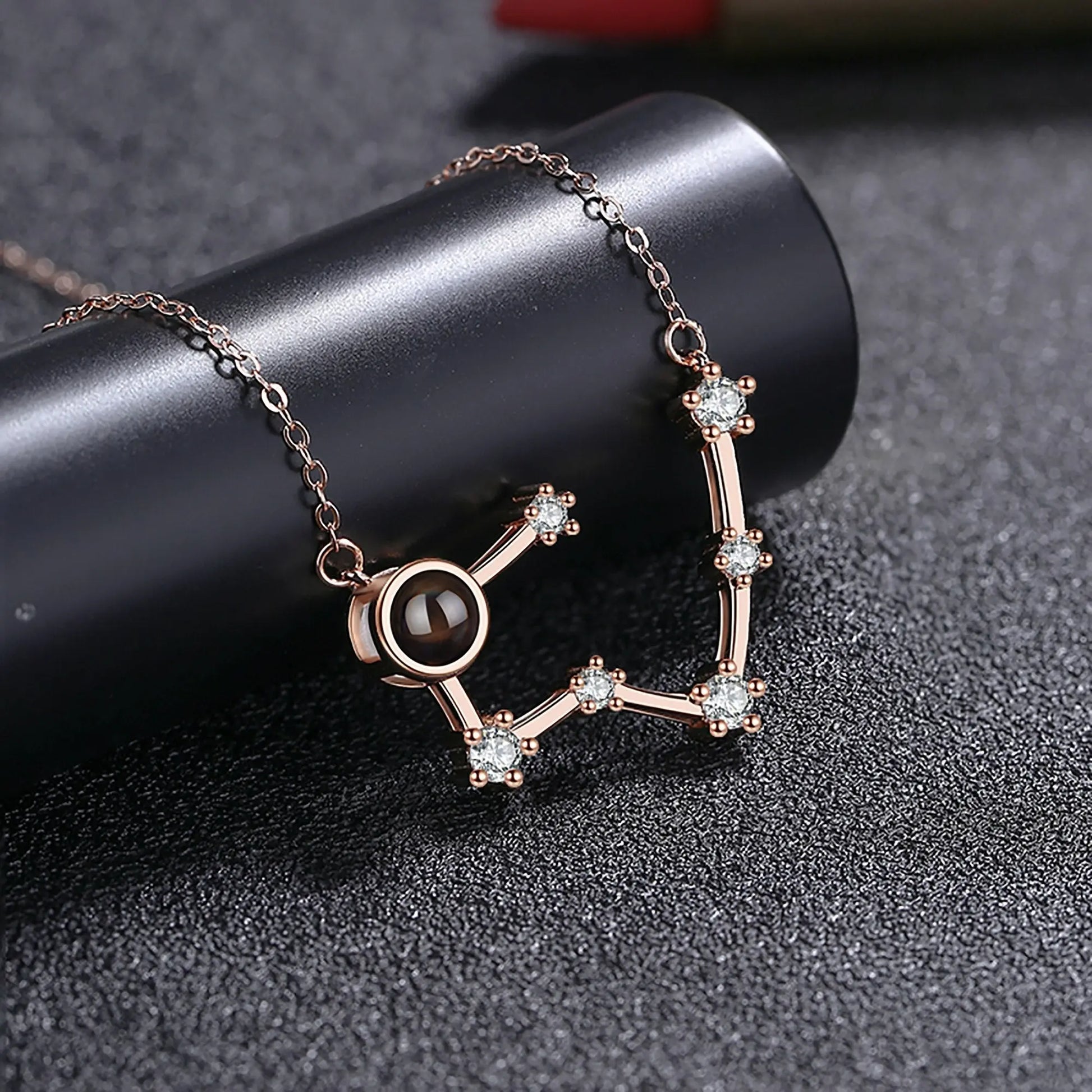 Personalized 12 Constellations Projection Necklace Customized Color Photo Pendant Jewelry Gifts nowadaysfashion