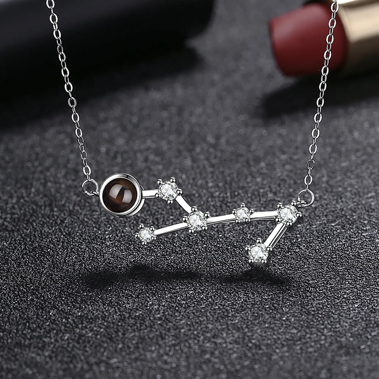 Personalized 12 Constellations Projection Necklace Customized Color Photo Pendant Jewelry Gifts nowadaysfashion