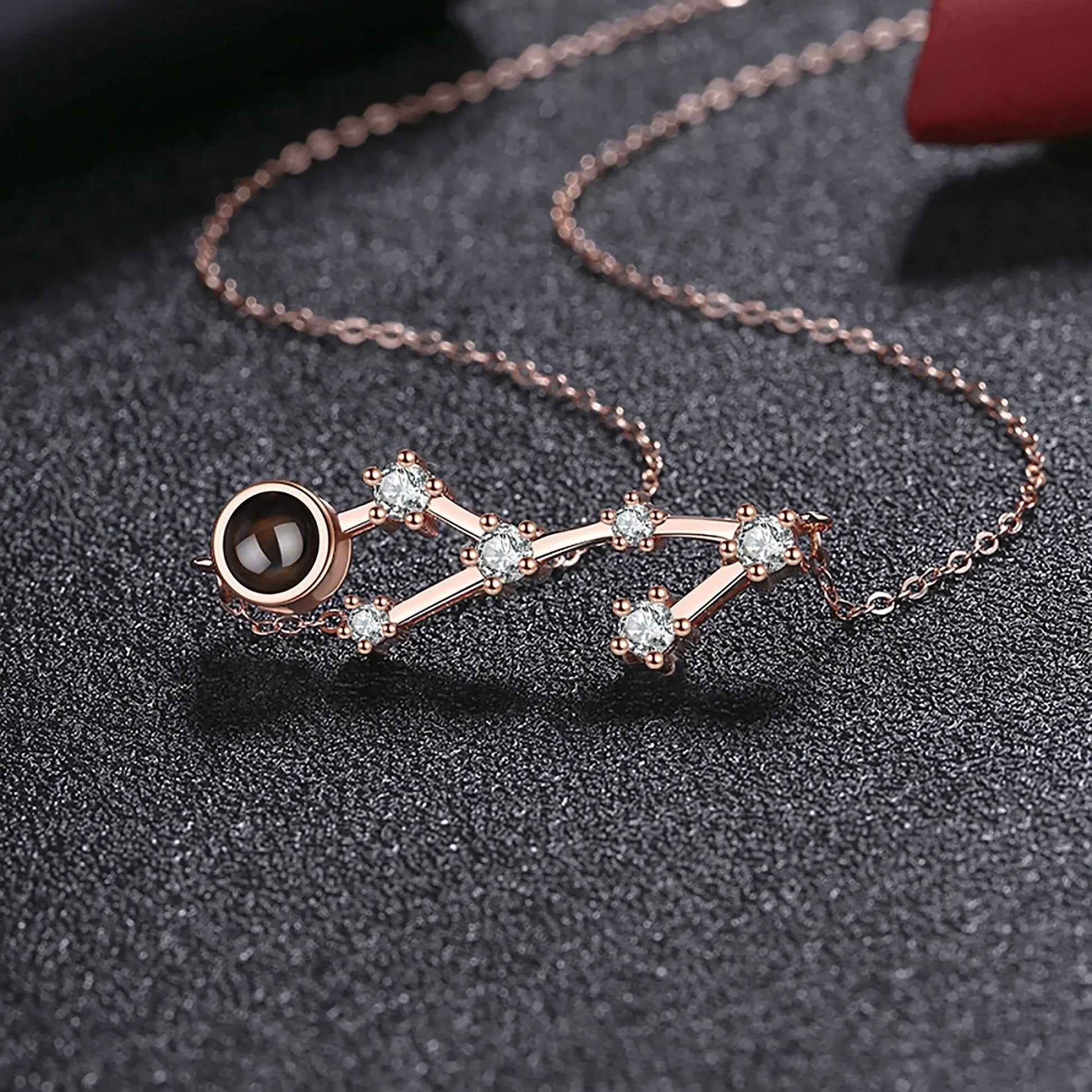 Personalized 12 Constellations Projection Necklace Customized Color Photo Pendant Jewelry Gifts nowadaysfashion