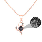 Custom Irregular Heart Pendant Personalized Photo Name Creative Gift Projection Necklace nowadaysfashion