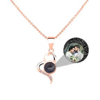 Custom Irregular Heart Pendant Personalized Photo Name Creative Gift Projection Necklace nowadaysfashion