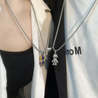 2pc/set Magnet Attracts Couple Necklace Spaceman Charm Jewelry Lover Distance Gift nowadaysfashion