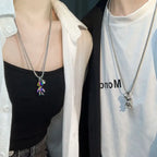 2pc/set Magnet Attracts Couple Necklace Spaceman Charm Jewelry Lover Distance Gift nowadaysfashion