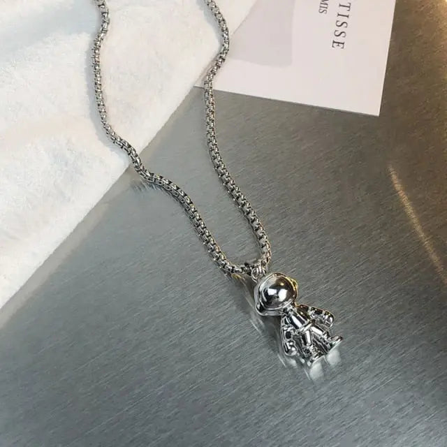 2pc/set Magnet Attracts Couple Necklace Spaceman Charm Jewelry Lover Distance Gift nowadaysfashion