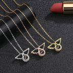 Custom Angel Wing Round Projection Necklace Personalized Photo Projection Name Necklaces nowadaysfashion
