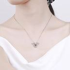 Custom Angel Wing Round Projection Necklace Personalized Photo Projection Name Necklaces nowadaysfashion