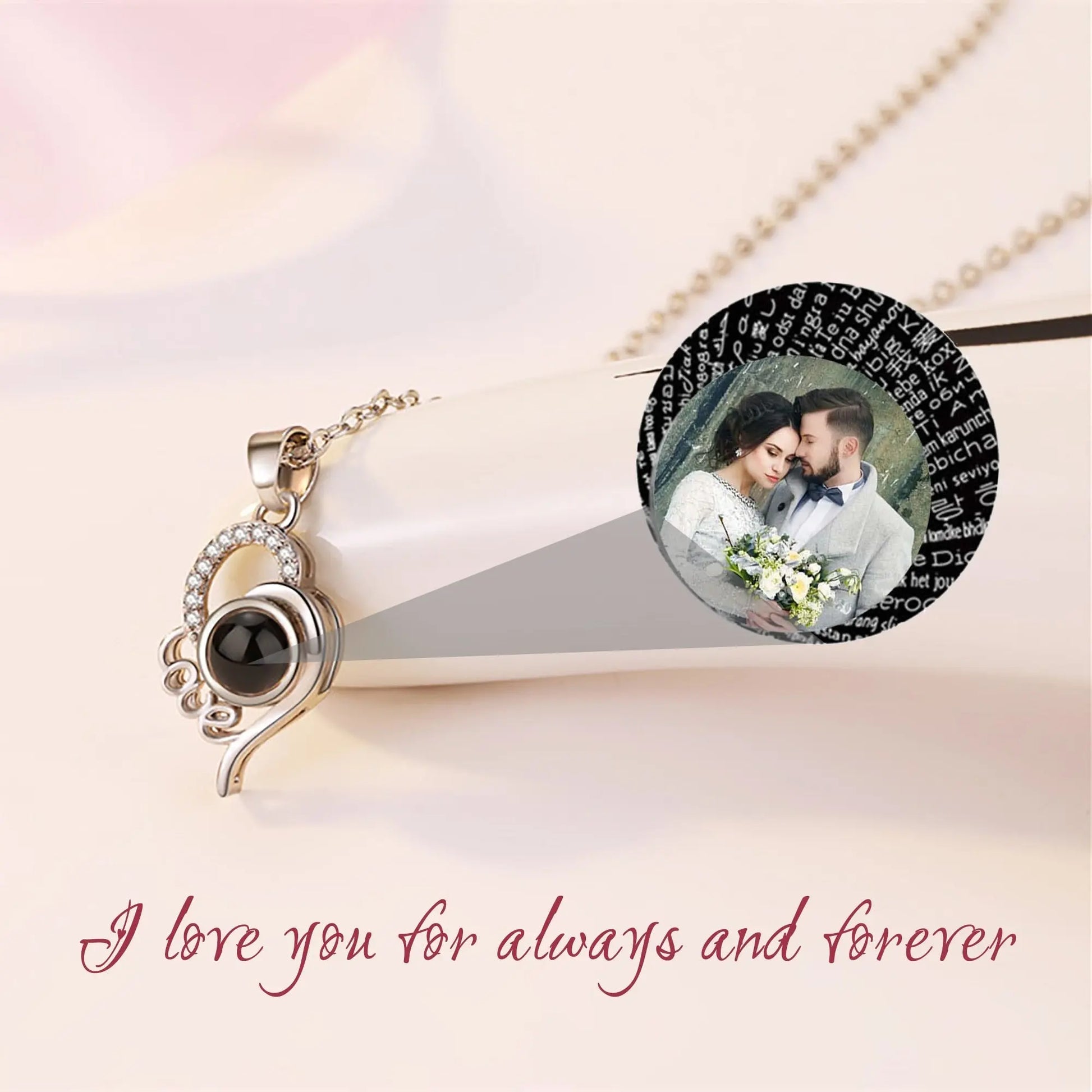 Custom Photo Name Projection Necklace Personalized Love Letter Pendant nowadaysfashion