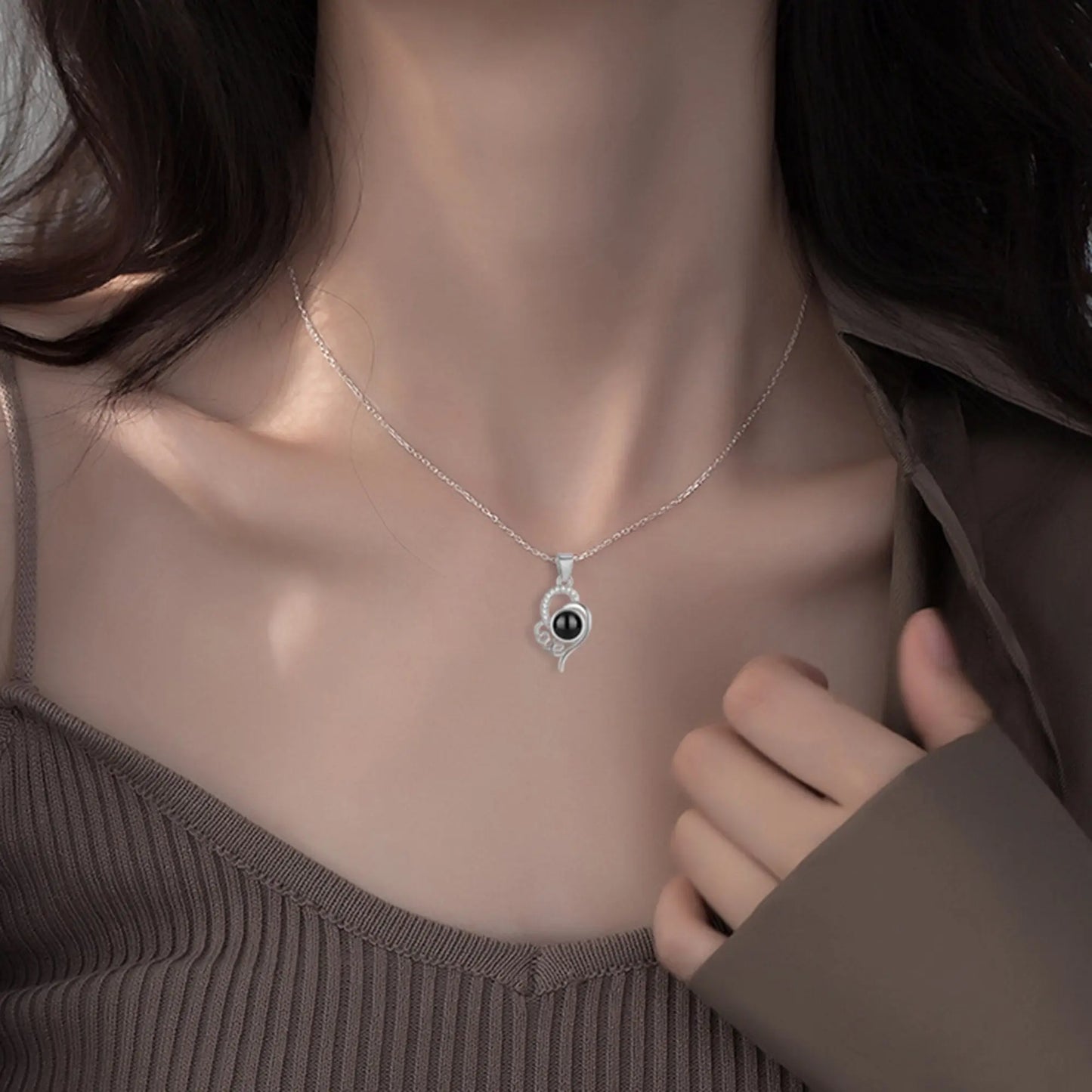 Custom Photo Name Projection Necklace Personalized Love Letter Pendant nowadaysfashion
