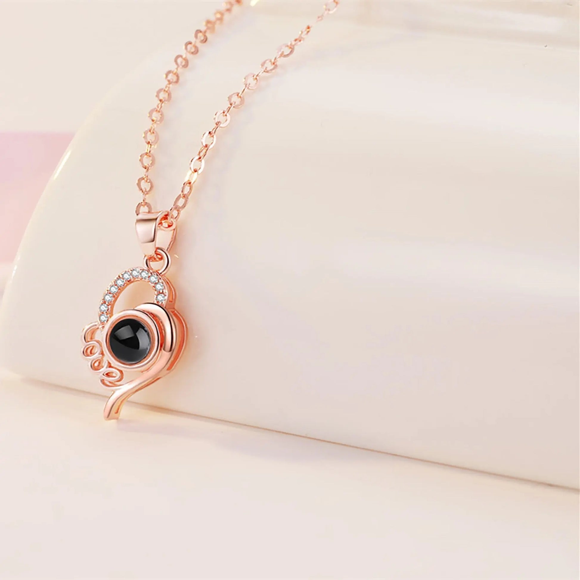 Custom Photo Name Projection Necklace Personalized Love Letter Pendant nowadaysfashion