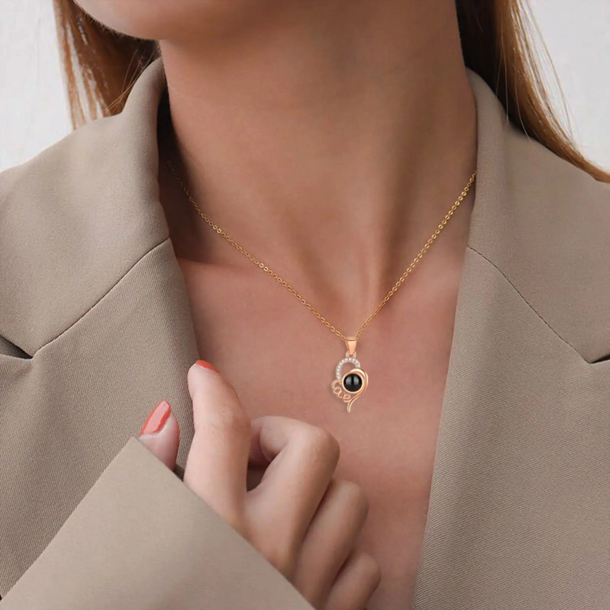 Custom Photo Name Projection Necklace Personalized Love Letter Pendant nowadaysfashion