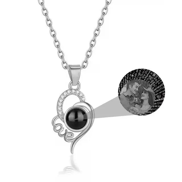 Custom Photo Name Projection Necklace Personalized Love Letter Pendant nowadaysfashion