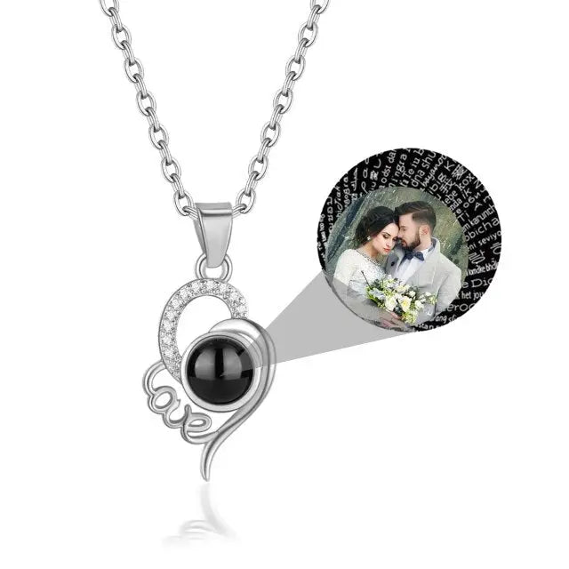 Custom Photo Name Projection Necklace Personalized Love Letter Pendant nowadaysfashion