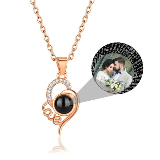 Custom Photo Name Projection Necklace Personalized Love Letter Pendant nowadaysfashion