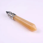 1Pc carnelian Quartz Opal Opalite Carnelian Gem Stone Healing Chakra Pendulum Pendant nowadaysfashion