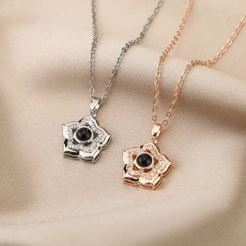 Projection five-pointed star shape pendant necklace picture customization - Blade & Thread