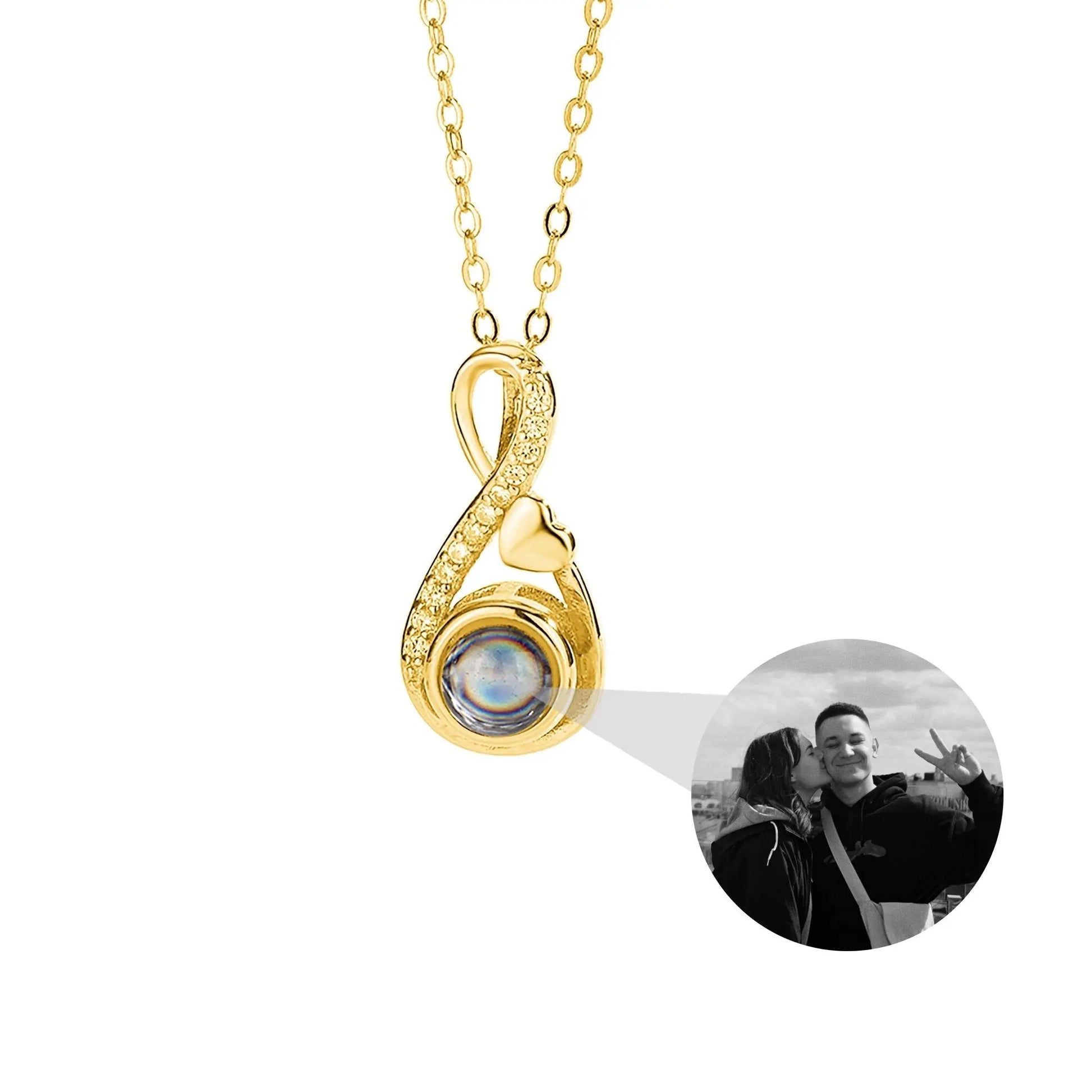 Projection necklace For Customized Photos Romantic Love Memory Wedding Necklace for Women - Blade & Thread