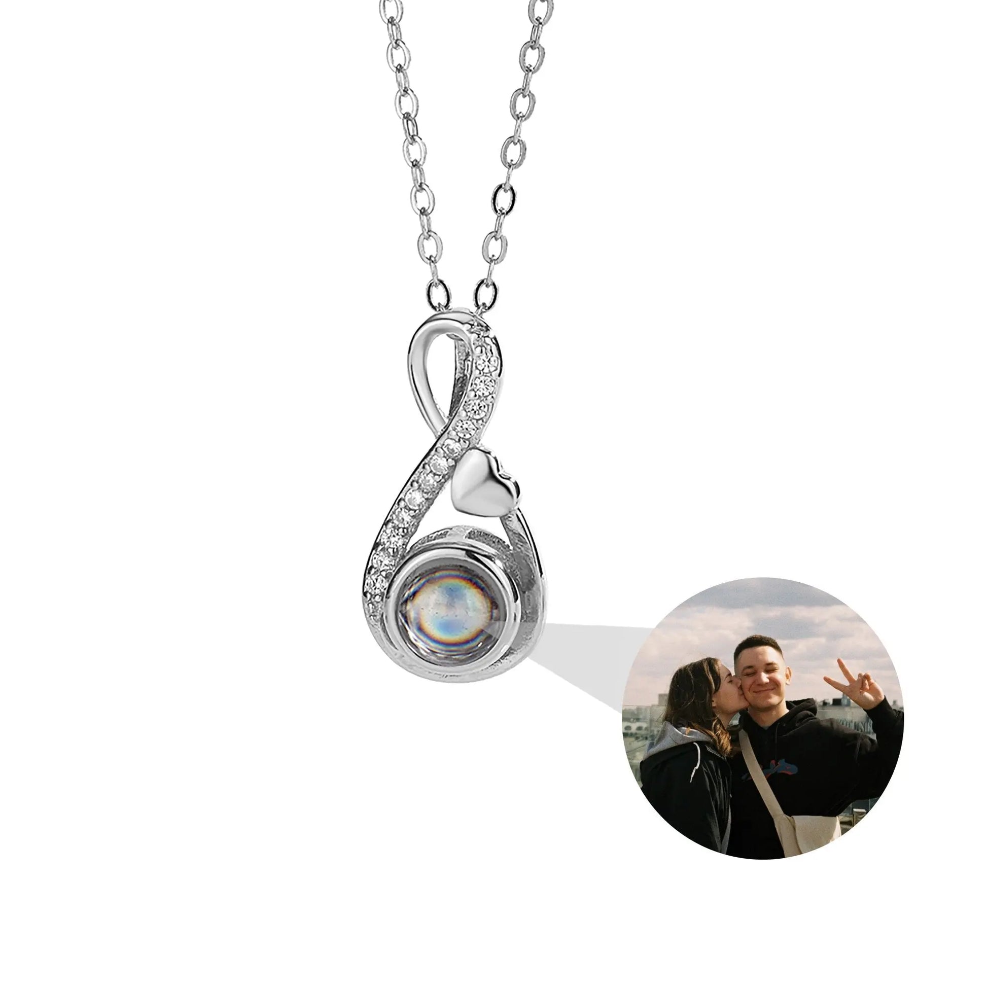 Projection necklace For Customized Photos Romantic Love Memory Wedding Necklace for Women - Blade & Thread