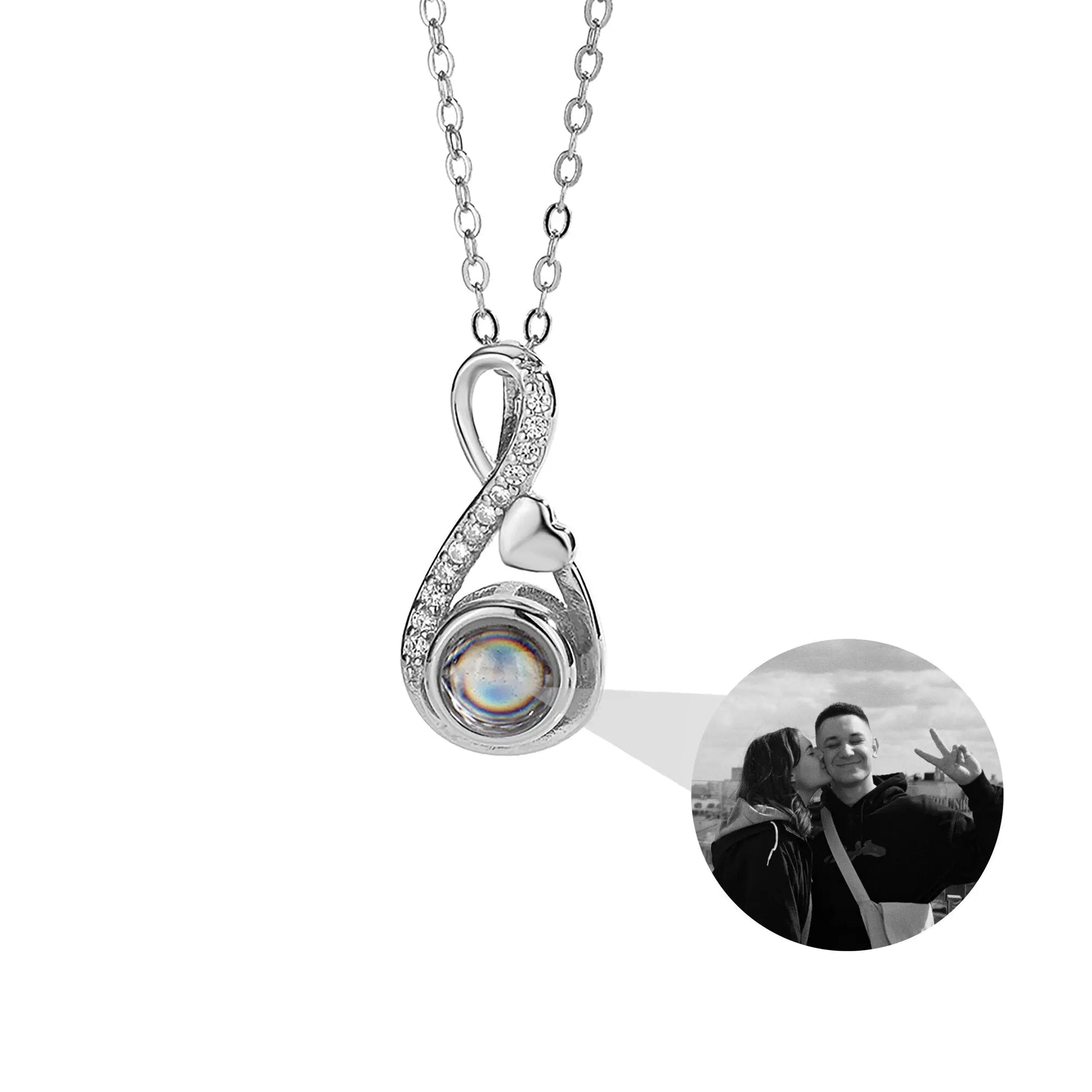 Projection necklace For Customized Photos Romantic Love Memory Wedding Necklace for Women - Blade & Thread