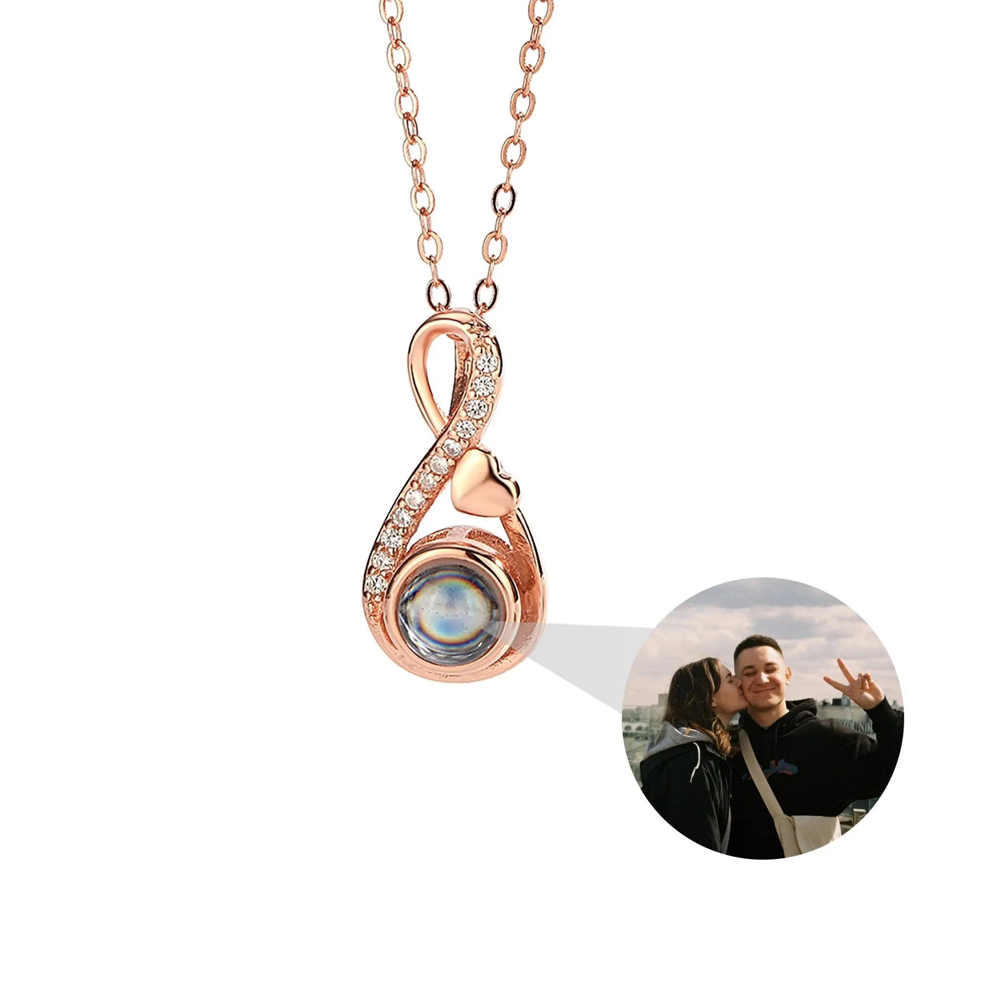Projection necklace For Customized Photos Romantic Love Memory Wedding Necklace for Women - Blade & Thread