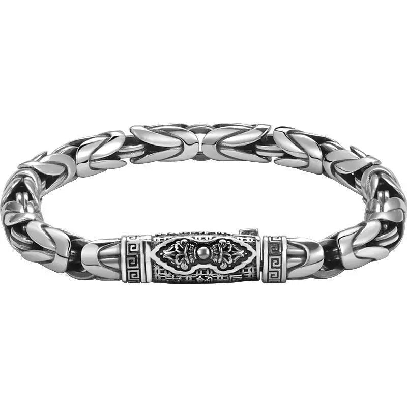 Protect peace and braided vajra pestle bracelet - Blade & Thread