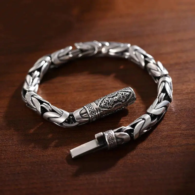 Protect peace and braided vajra pestle bracelet - Blade & Thread