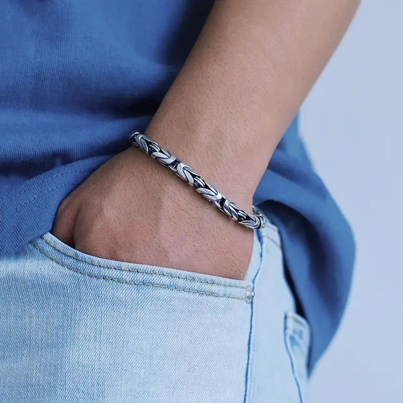Protect peace and braided vajra pestle bracelet - Blade & Thread