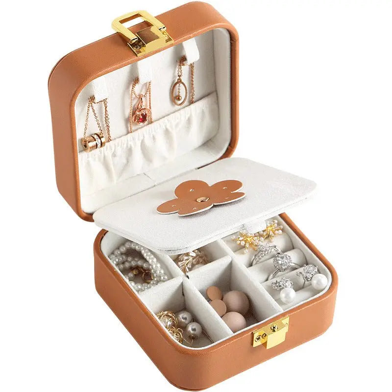 pu leather candy-colored mirror jewelry box - Blade & Thread