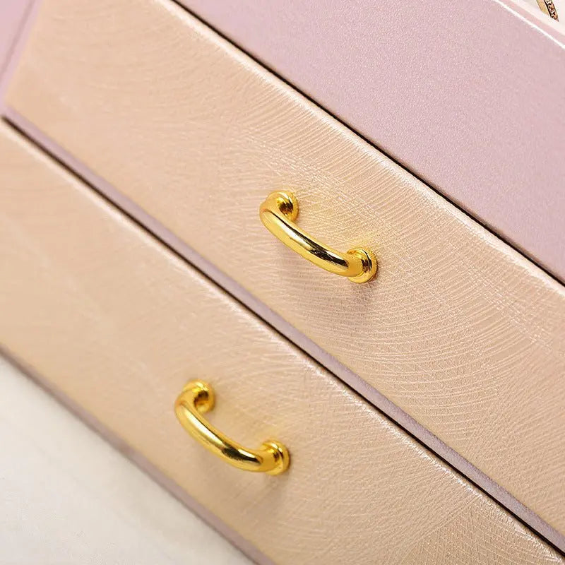 PU leather dustproof large capacity drawer jewelry box - Blade & Thread